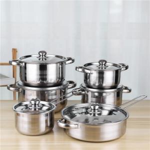 China Hot sale stainless steel cookware stainless steel stock pots cooking ware set cooking pot set supplier