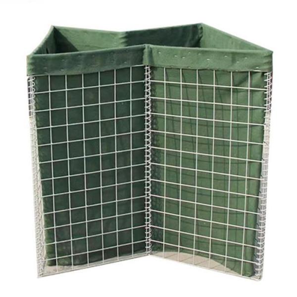 7.6cm Shooting Range Defensive Barriers Galvanized Iron Wire Gabions with Square Holes
