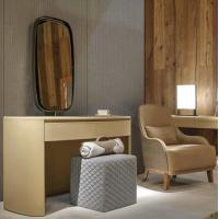 Luxury Nordic Modern Dressing Table With Mirror And Lights , 0.6m Modern Bedroom Vanity Table