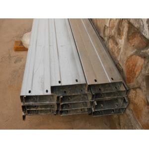 Automatic Drilled Holes Steel Building Purlins , Cold Rolled Steel C Purlin 