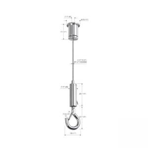 Lighting Fitting Wire Suspension Kit With Adjustable Gripper Hook YW86336