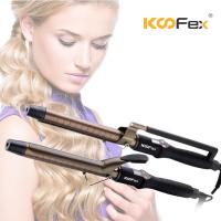 China 360 Degree Rotating 32mm Ceramic Curling Wand Iron LCD Moisture Lock Portable on sale