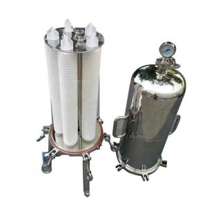 China Industrial 10 Inch Multi Cartridge Filter Housing Stainless Steel Membrane supplier