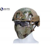 China Combat Mesh Metallic Face Protection Mask PTU Activated Type 185*110mm on sale