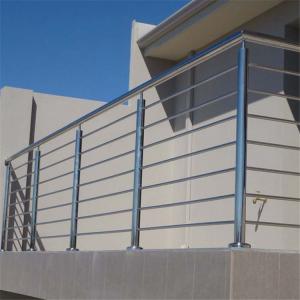 Staircase Stainless Steel Balustrade , Rod Bar Interior Stair Railings For Balcony