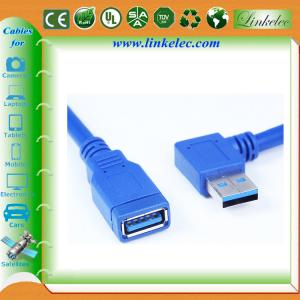 China 1m黒いSuperSpeed USB 3.0ケーブル- AM /Mへの直角A supplier