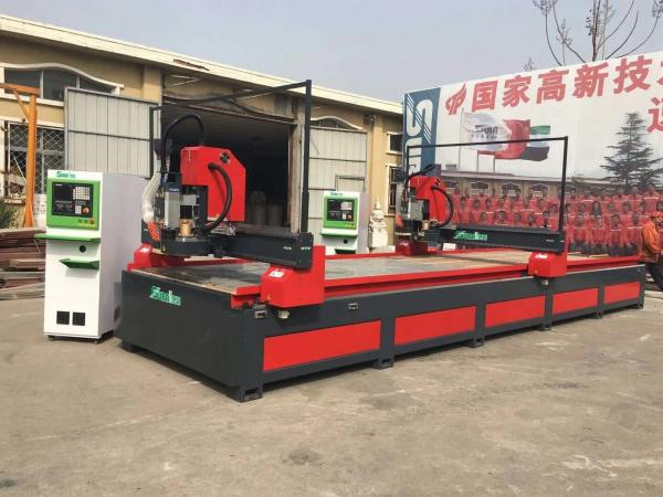 Aluminum Plastic Board Processing Engraving Machine Double Spindle Double System