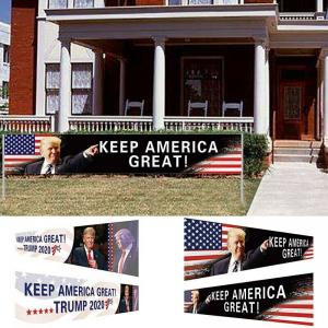 China Polyester Donald Trump 300*50cm Advertising Banner Flags wholesale