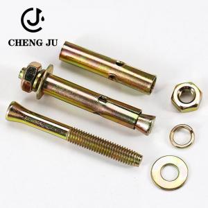 Metal Expansion Screw Yellow Zinc Plated High Carbon Steel Sleeve Anchor Bolts