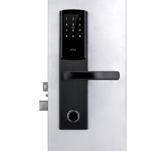 Black Access Control Hotel Door Locks / Smart Door Lock With Card
