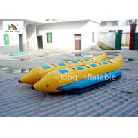 China PVC Tube Banana Inflatable Fly Fishing Boats 16 Persons Double Pulled Motorboat on sale