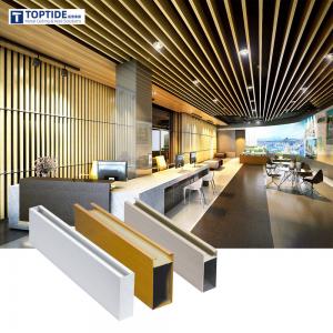 Commercial Building Material Waterproof Metal Ceiling System Linear Aluminum Baffle Ceiling