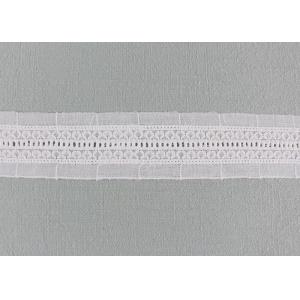 Flat Cotton Lace Trim With Linear Lace Pattern By The Yard For Garment Designer