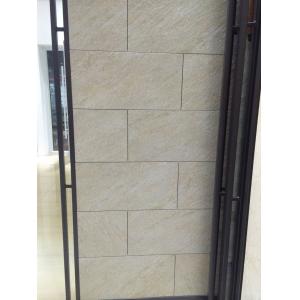 China Glazed Rough Modern Bathroom Floor Tile Acid Resistant Yellow Beige Color supplier
