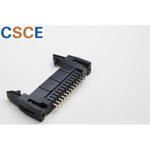 China PBT Housing Box Header Connector , Gold Plated Brass Contact 2.54 MM Pitch Connector supplier