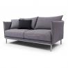Latest design stainless steel modern fabric sofa in living room.