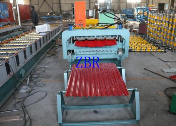 Trapezoidal Wall Panel Roll Forming Machine Horizontal Roller Manual Screw