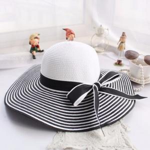 China Windproof Strap Design Women's Floppy Straw Sun Hats , Wide Brim Straw Cap supplier