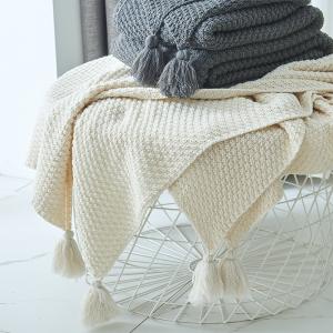 Nordic Style Knitted Wool Blanket for Travel Office Air Conditioning Sofa Leisure Cover