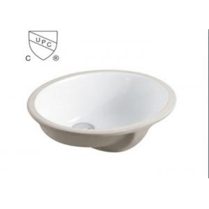 Oval Shape Ceramic Undermount Sink / Ceramic Vessel Sink For Bath Tops