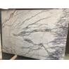 China Disorderly Lines Hoar Stone Slab Tiles Wall Floor White Marble With Gray Vein wholesale