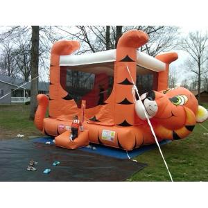 China PVC Coated Cartoon Tiger Inflatable Bouncer Castle Blow Up Jumping Castle supplier