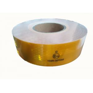 China Yellow Ece 104 Reflective Tape Custom Printed , Conspicuity Reflective Vehicle Marking Tape supplier