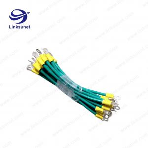 China JST FVWS5.5 - 4 Ring Terminal Cable For Automotive UL1015 - 10AWG Green Color supplier