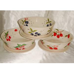 Food Safe Ceramic Houseware 8 Inch Saucer Ceramic Colander Fruit Bowl