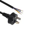 China AU 2P/3P to Stripped 2C/3C Power Cord 1.2M Black H05VV-F wholesale