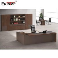China Luxury MDF Office Desk Table For CEO Director Veneer Painting Surface on sale
