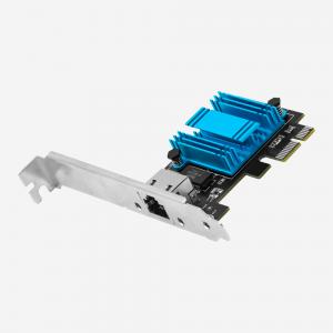 China Blue Pci Express Graphics Card 2.5g With 1 RJ45 10 100 1000 2500Mbps Auto Sensing Interface supplier