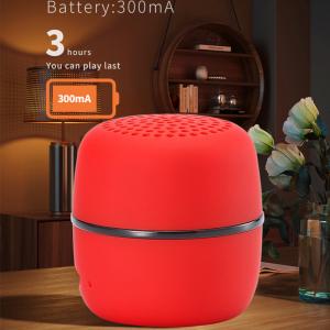 4.7cm × 4.6cm Red Portable Rechargeable Bluetooth Speaker 5W Multi Colorful