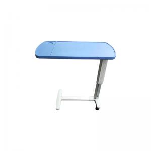 China Gas Spring Hospital Bed Tray Table Adjustable Over Bed Table On Wheels supplier