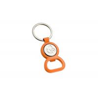 China Zinc Alloy Metal Shopping Trolley Coin Holder Keyring Round Bottle Opener on sale