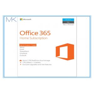 China Microsoft Office 365 Home 1 year subscription 5 users, PC / Mac Key Card supplier