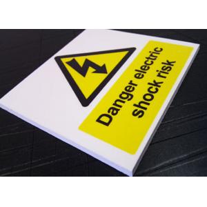 Real Estate Outdoor PVC Sign Board Warning Function White Fire Retardant
