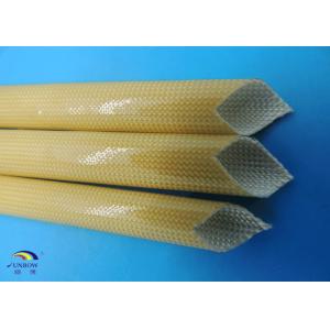 China Flexible Braid Fiberglass Sleeving with PU coated for Heating Equipments supplier