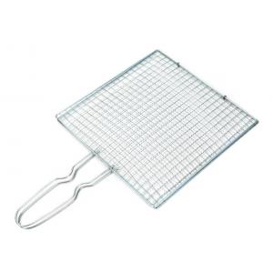 Food Grade SS201 SS304 BBQ Grill Wire Mesh Rectangular With Handle