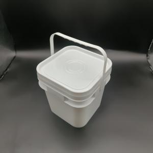 China ODM OEM 10 Litre Square Plastic Buckets With Handles Chemical Resistance supplier