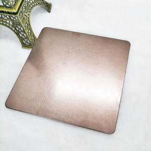 China Vibration Bronze Finish Colored Stainless Steel Sheet ASTM 201 202 1*2m supplier