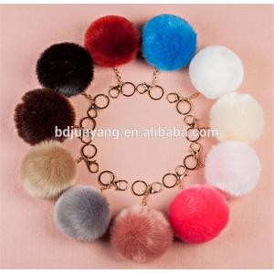 China 2016 new style faux fox fur pom pom fashion accessory ball faux fur key chain supplier