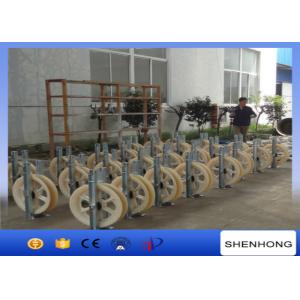 660MM Diameter Single Conductor Wire Rope Pulley Galvanized Steel Frame