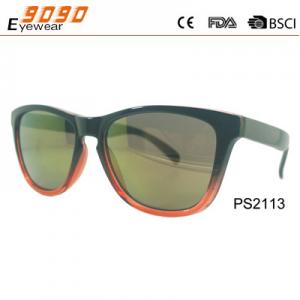 China Newest Style 2018  plastic Fashionable Sunglasses ,UV 400 Protection Lens supplier