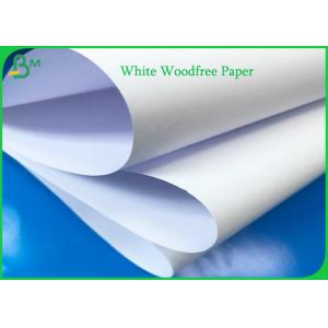 China 55g 60g 70g 80g White Woodfree Paper Roll 100% Virgin Wood Pulp For Exercise Book supplier