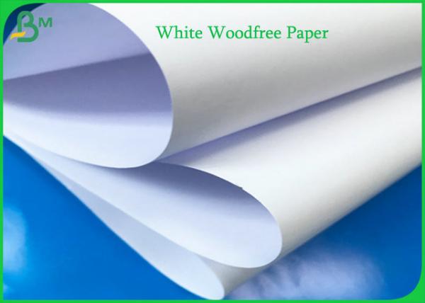 55g 60g 70g 80g White Woodfree Paper Roll 100% Virgin Wood Pulp For Exercise