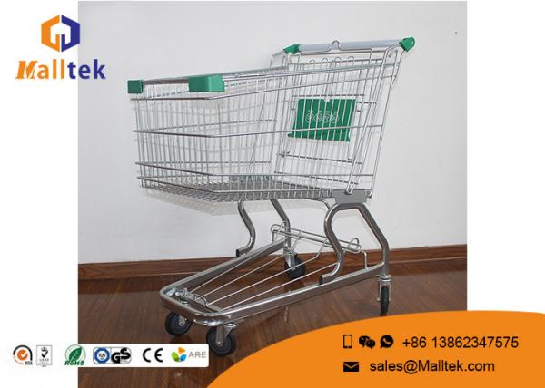 German Style Supermarket Shopping Trolley Unfolding Cart For Grocery Store