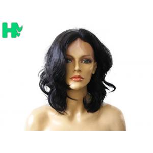 Curly Wave Synthetic Front Lace Wigs , Natural Hairline Wigs Real Tangle Free