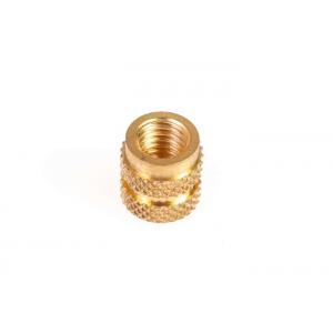 CNC Lathe Knurled Nut Brass Threaded Inserts For Plastic / Connection / Fastening