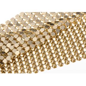 China Aluminum 4MM Gold Sequin Fabric Flexible Table Cloth Shrink - Proof supplier